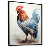 Strutting Rooster majesty - Chicken Framed Canvas Art