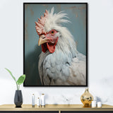Majestic Rooster Portrait - Chicken Large Canvas Wall Art