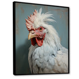 Majestic Rooster Portrait - Chicken Large Canvas Wall Art