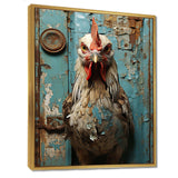 Farmhouse barn  rooster portrait III - Animals Canvas Wall Art