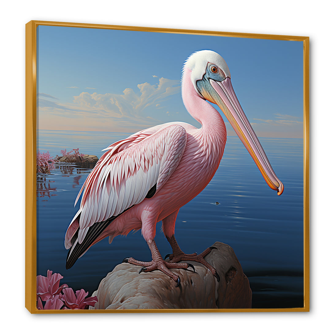 Pink Pelican Poise - Coastal Animal Wall Decor