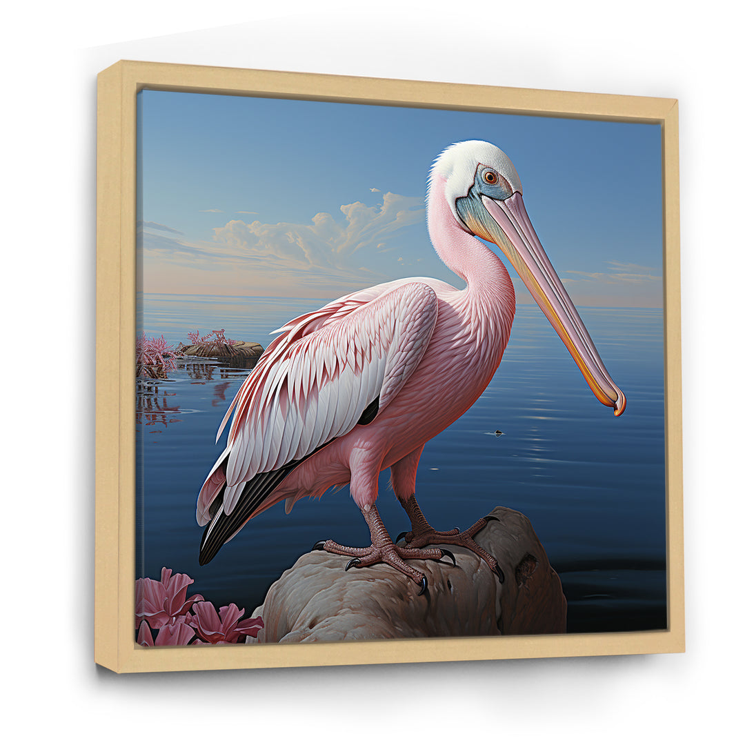 Pink Pelican Poise - Coastal Animal Wall Decor