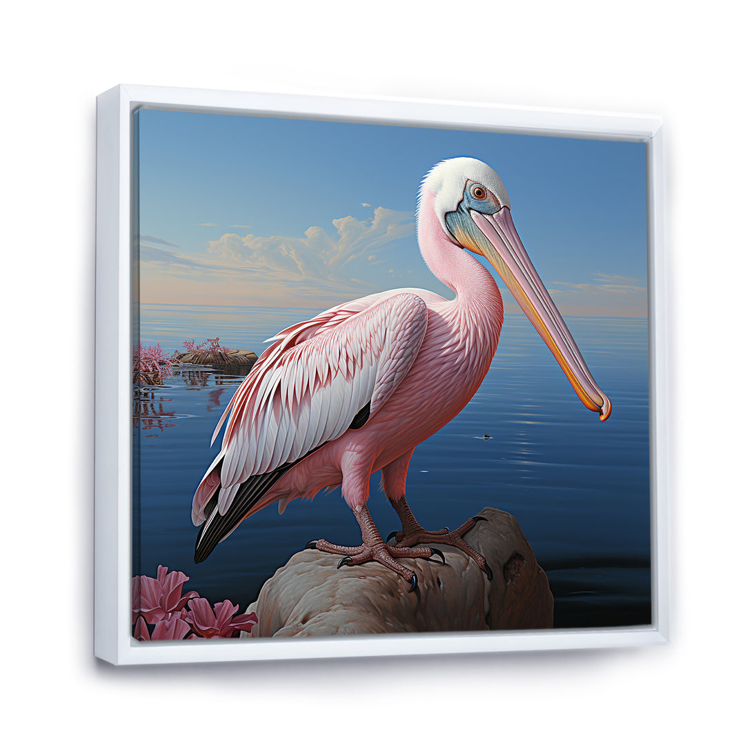 Pink Pelican Poise - Coastal Animal Wall Decor
