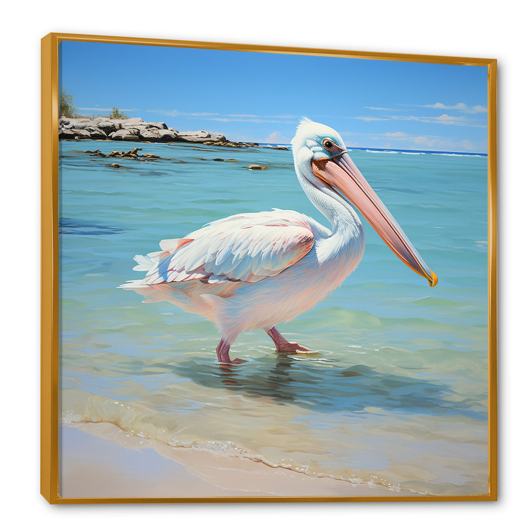 Tropical Pelican Poise - Coastal Animal Wall Art Prints