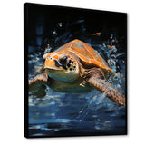 Sea Turtle Journey - Blue Coastal Animal Wall Art
