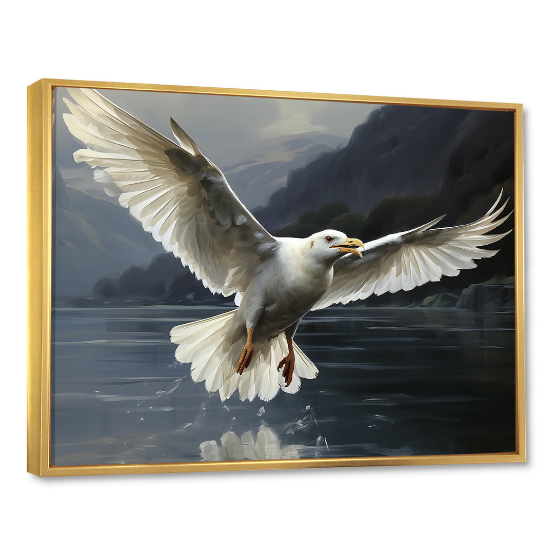 Seagulls Flight - Coastal Animal Large Canvas Wall Art