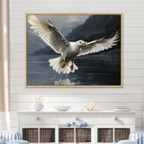 Seagulls Flight - Coastal Animal Large Canvas Wall Art