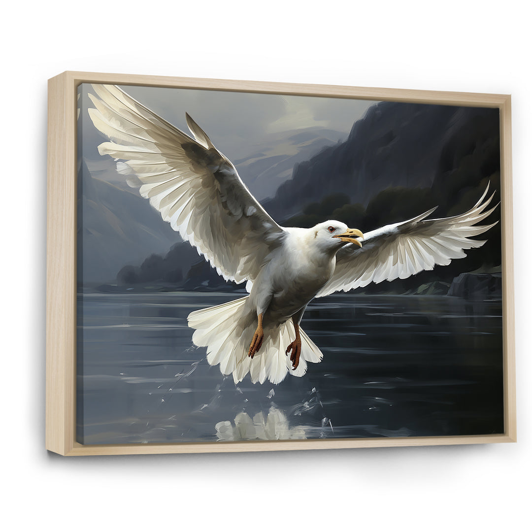 Seagulls Flight - Coastal Animal Large Canvas Wall Art