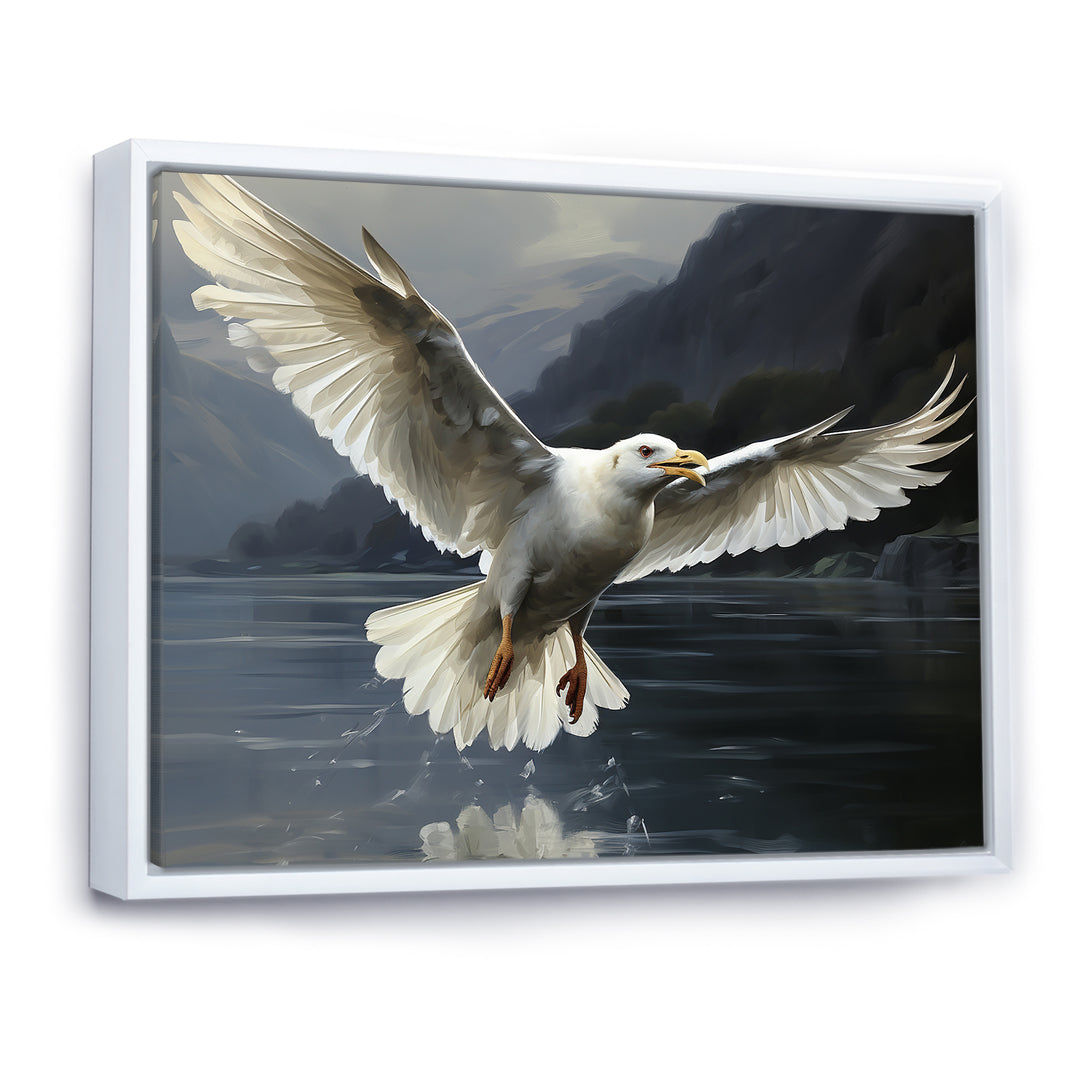 Seagulls Flight - Coastal Animal Large Canvas Wall Art