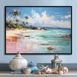 Green Tropical beach Escape I - Coastal Canvas Wall Art