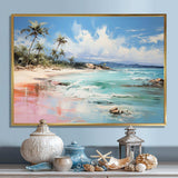 Green Tropical beach Escape I - Coastal Canvas Wall Art