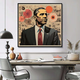 Vintage Obama Collage Chronicles I - People Canvas Wall Art