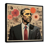 Vintage Obama Collage Chronicles I - People Canvas Wall Art