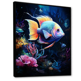 Yellow and blue Marine fish Beauty - Coral Wall Art Prints