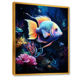 Yellow and blue Marine fish Beauty - Coral Wall Art Prints