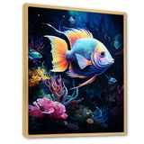 Yellow and blue Marine fish Beauty - Coral Wall Art Prints