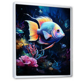 Yellow and blue Marine fish Beauty - Coral Wall Art Prints