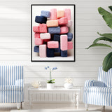 Cubist Marine Exploration of coral stick - Pink Coral Wall Art