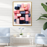 Cubist Marine Exploration of coral stick - Pink Coral Wall Art