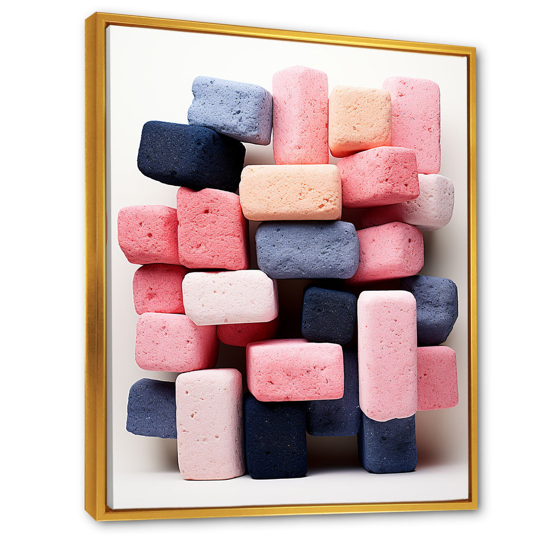 Cubist Marine Exploration of coral stick - Pink Coral Wall Art