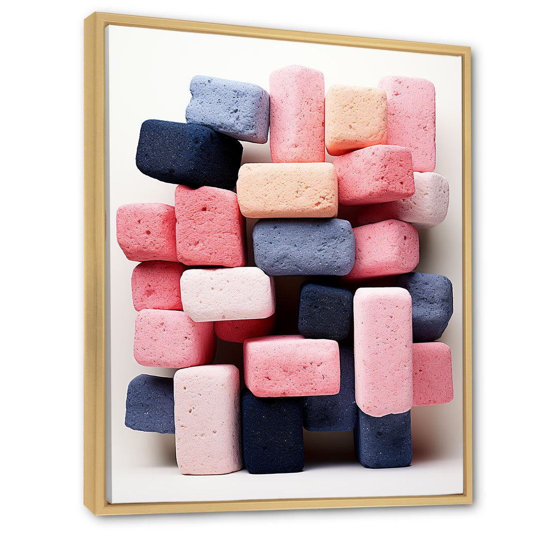 Cubist Marine Exploration of coral stick - Pink Coral Wall Art