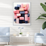Cubist Marine Exploration of coral stick - Pink Coral Wall Art