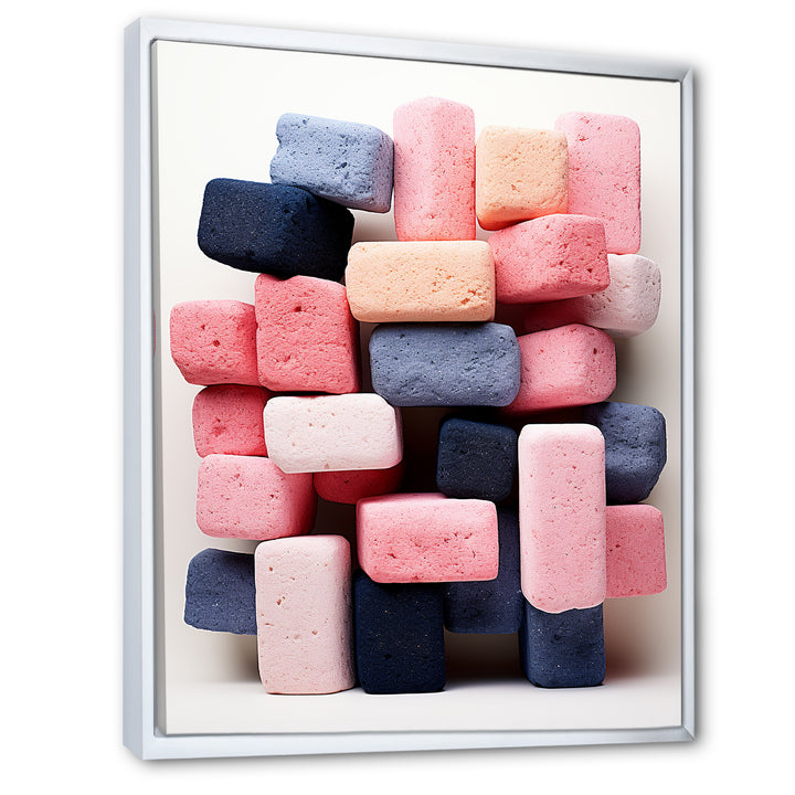 Cubist Marine Exploration of coral stick - Pink Coral Wall Art
