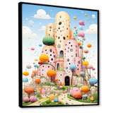 Cubist coral castle children s art - Coral Framed Canvas Art