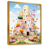 Cubist coral castle children s art - Coral Framed Canvas Art