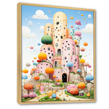 Cubist coral castle children s art - Coral Framed Canvas Art