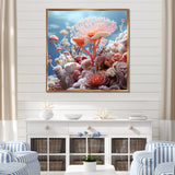 Pink coral Reef Explorations - Coral Large Canvas Wall Art