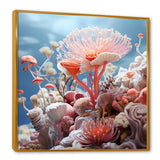 Pink coral Reef Explorations - Coral Large Canvas Wall Art