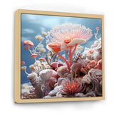 Pink coral Reef Explorations - Coral Large Canvas Wall Art
