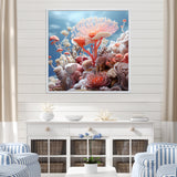 Pink coral Reef Explorations - Coral Large Canvas Wall Art