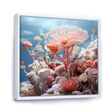 Pink coral Reef Explorations - Coral Large Canvas Wall Art