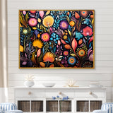 Coral Marine Treasures pattern - Coral Living Room Wall Art