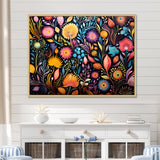 Coral Marine Treasures pattern - Coral Living Room Wall Art