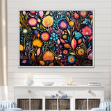 Coral Marine Treasures pattern - Coral Living Room Wall Art