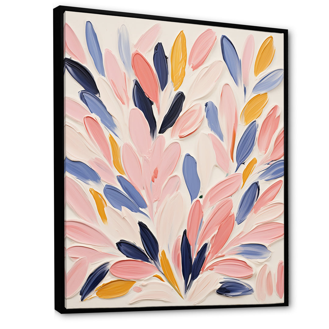 Pink and blue Seabed coral floral - Coral Bedroom Wall Art