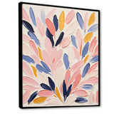 Pink and blue Seabed coral floral - Coral Bedroom Wall Art