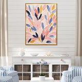 Pink and blue Seabed coral floral - Coral Bedroom Wall Art