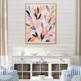 Pink and blue Seabed coral floral - Coral Bedroom Wall Art