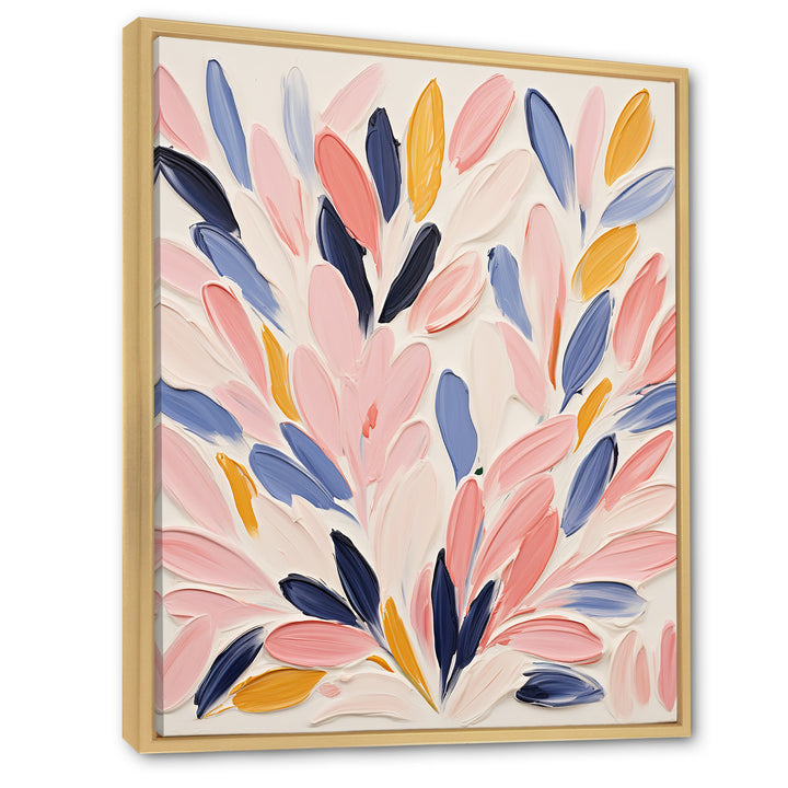 Pink and blue Seabed coral floral - Coral Bedroom Wall Art
