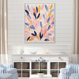 Pink and blue Seabed coral floral - Coral Bedroom Wall Art