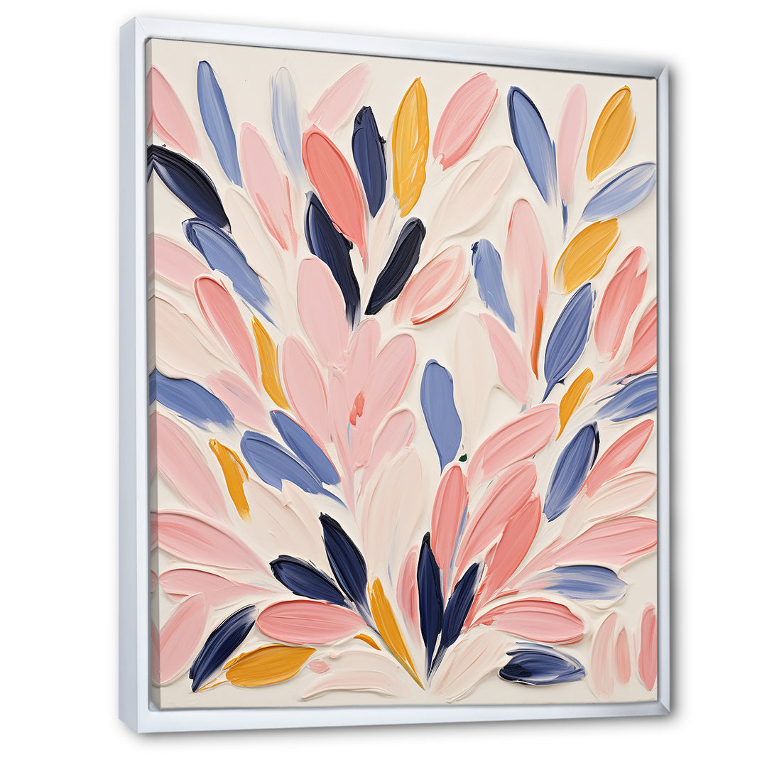 Pink and blue Seabed coral floral - Coral Bedroom Wall Art