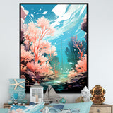 Pop Art Seabed coral Spectacle - Coral Canvas Wall Art