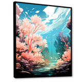 Pop Art Seabed coral Spectacle - Coral Canvas Wall Art