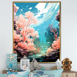 Pop Art Seabed coral Spectacle - Coral Canvas Wall Art