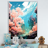 Pop Art Seabed coral Spectacle - Coral Canvas Wall Art