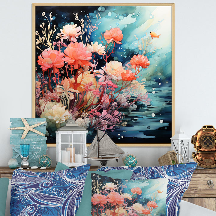 Romantic underwater Coral Paradise - Coral Wall Decor